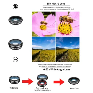 مجموعه ۱۰ لنز موبایل برای عکاسی و فیلمبرداری مدل APEXEL 22X