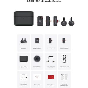 میکروفن بی سیم هالی لند Hollyland LARK M2S Ultimate Combo برای موبایل و دوربین