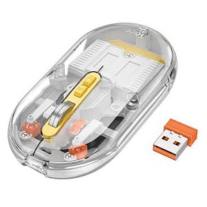 ماوس بی سیم هوکو HOCO مدل GM35 بی صدا و طرح شفاف